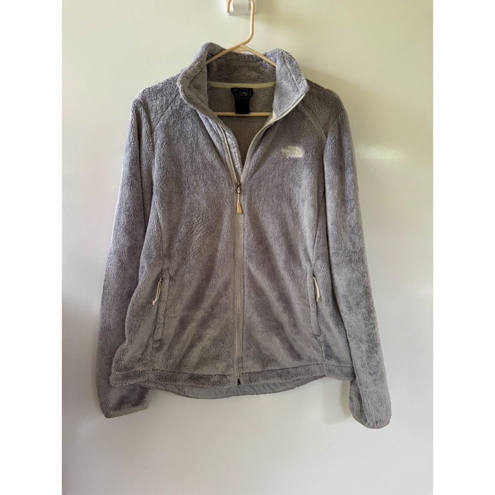 The North Face Osito 2 Fleece Jacket Grey Full Zip Womens Large LU508132